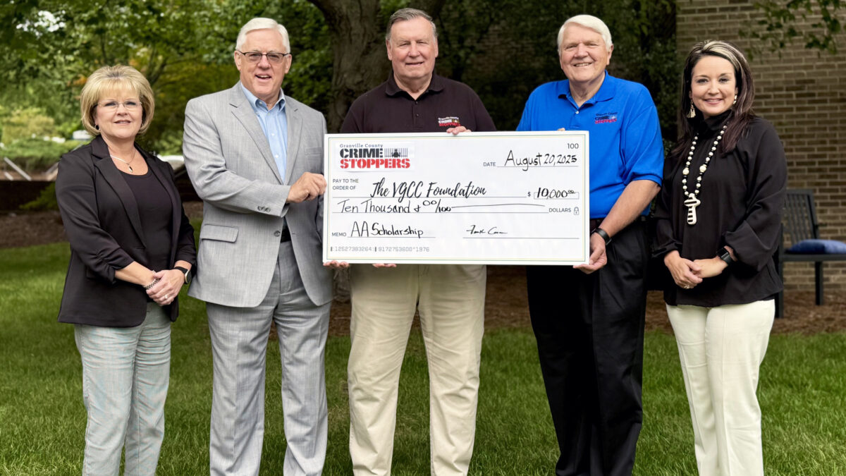 VGCCF Granville Crimestoppers Donation